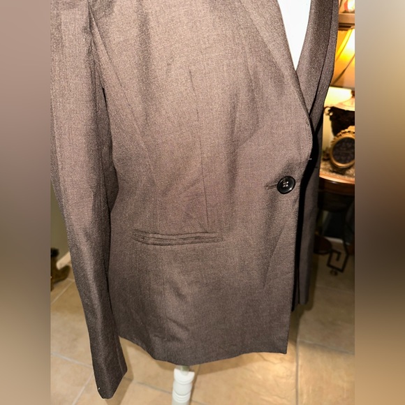 Ann Taylor Lined Blazer One Button Front Size 12 - Picture 2 of 6